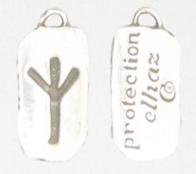 ELHAZ Protection Runestone Pewter Pendant, 107
