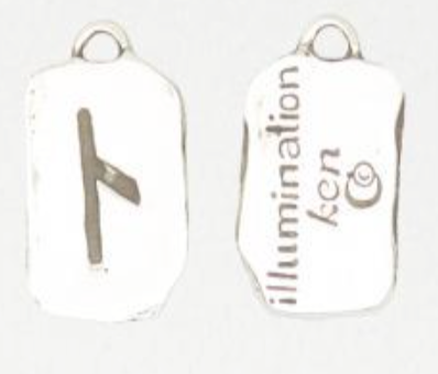 KEN Illumination Runestone Pewter Pendant, 103