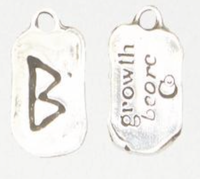 BEORC Growth Runestone Pewter Pendant, 109