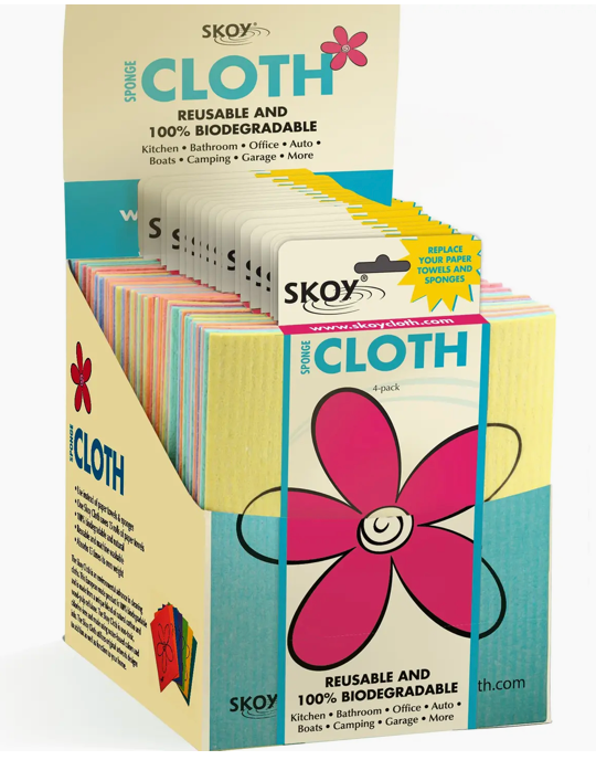 Skoy Eco-Friendly Cleaning Cloth (24 -4 Pack:Floral Design, Assorted Colors)