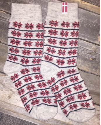 Wool Wear of Scandinavia, Denmark Stars, Red, WW22