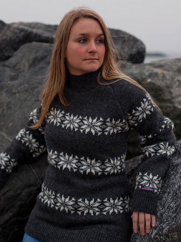 Norwool Icelandic Style Turtleneck, Chunky Knit, 100% Wool Sweaters , Female Sizes