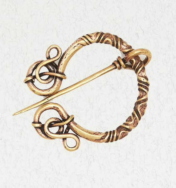 Norse Cloak Clasp Bronze Pendant, 826