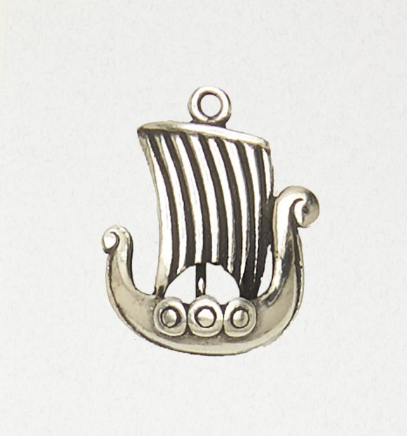 Viking Ship Pewter Pendant, 149