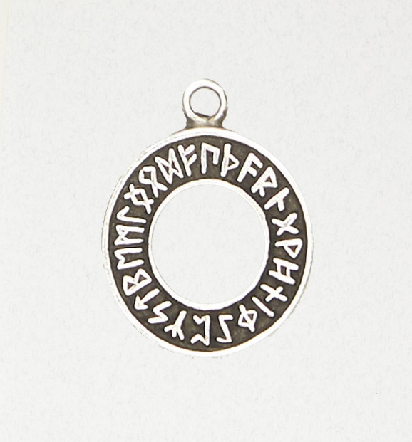 Runic Circle Pewter Pendant, 158