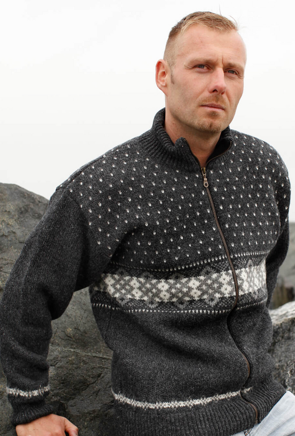 Norwool Classic Lined Full Zip Windstopper 100% Wool Sweaters, Unisex Sizes