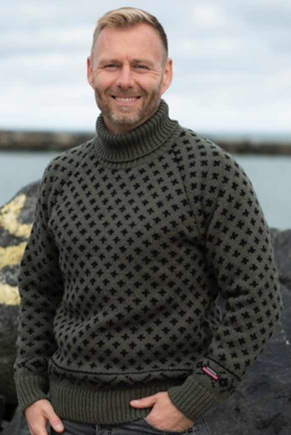 Norwool Icelandic Style Turtleneck, Chunky Knit, 100% Wool Sweaters , Unisex Sizes
