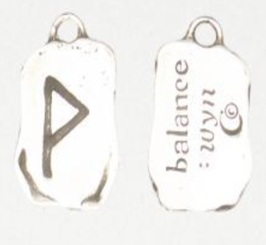 WYN Balance Runestone Pewter Pendant, 104